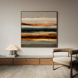 Abstract 1265 Canvas Art 60 x 60 cm / Black