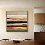 Abstract 1265 Canvas Art 60 x 60 cm / Black
