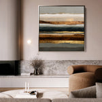 Abstract 1265 Canvas Art 60 x 60 cm / Black