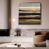 Abstract 1265 Canvas Art 60 x 60 cm / Black