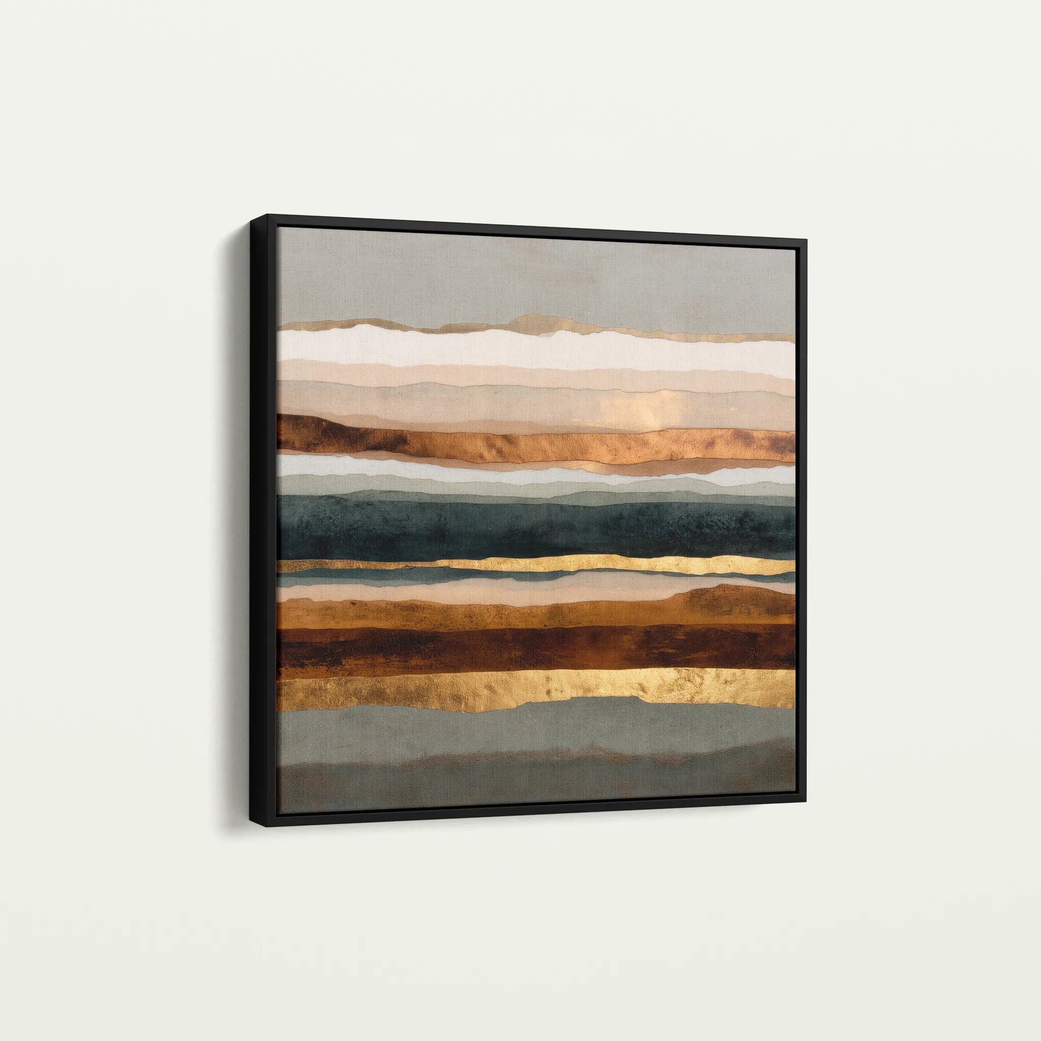 Abstract 1265 Canvas Art 60 x 60 cm / Black