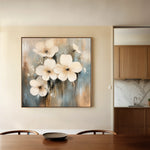 Floral 1265 Canvas Art 60 x 60 cm / Black