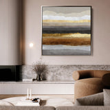 Abstract 1266 Canvas Art 60 x 60 cm / Black