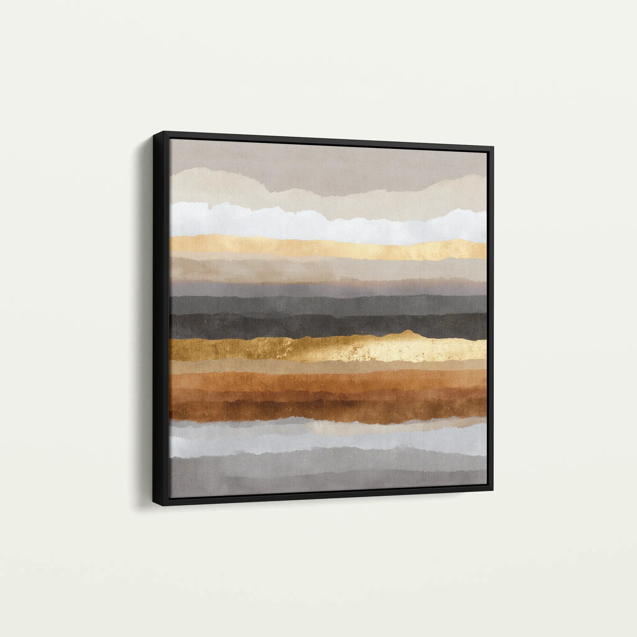 Abstract 1266 Canvas Art 60 x 60 cm / Black
