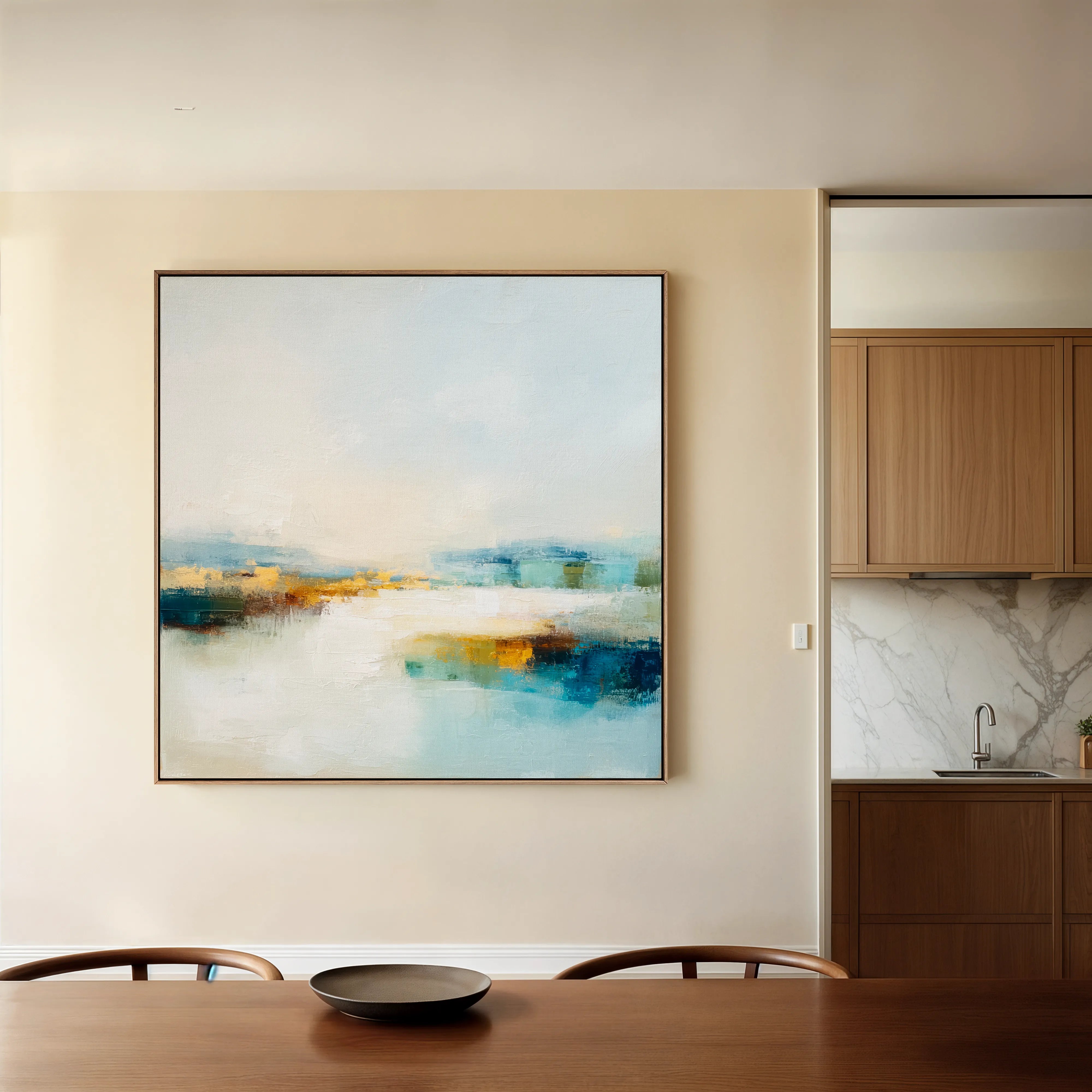 Abstract 1267 Canvas Art 60 x 60 cm / Black