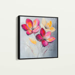 Floral 1267 Canvas Art 60 x 60 cm / Black