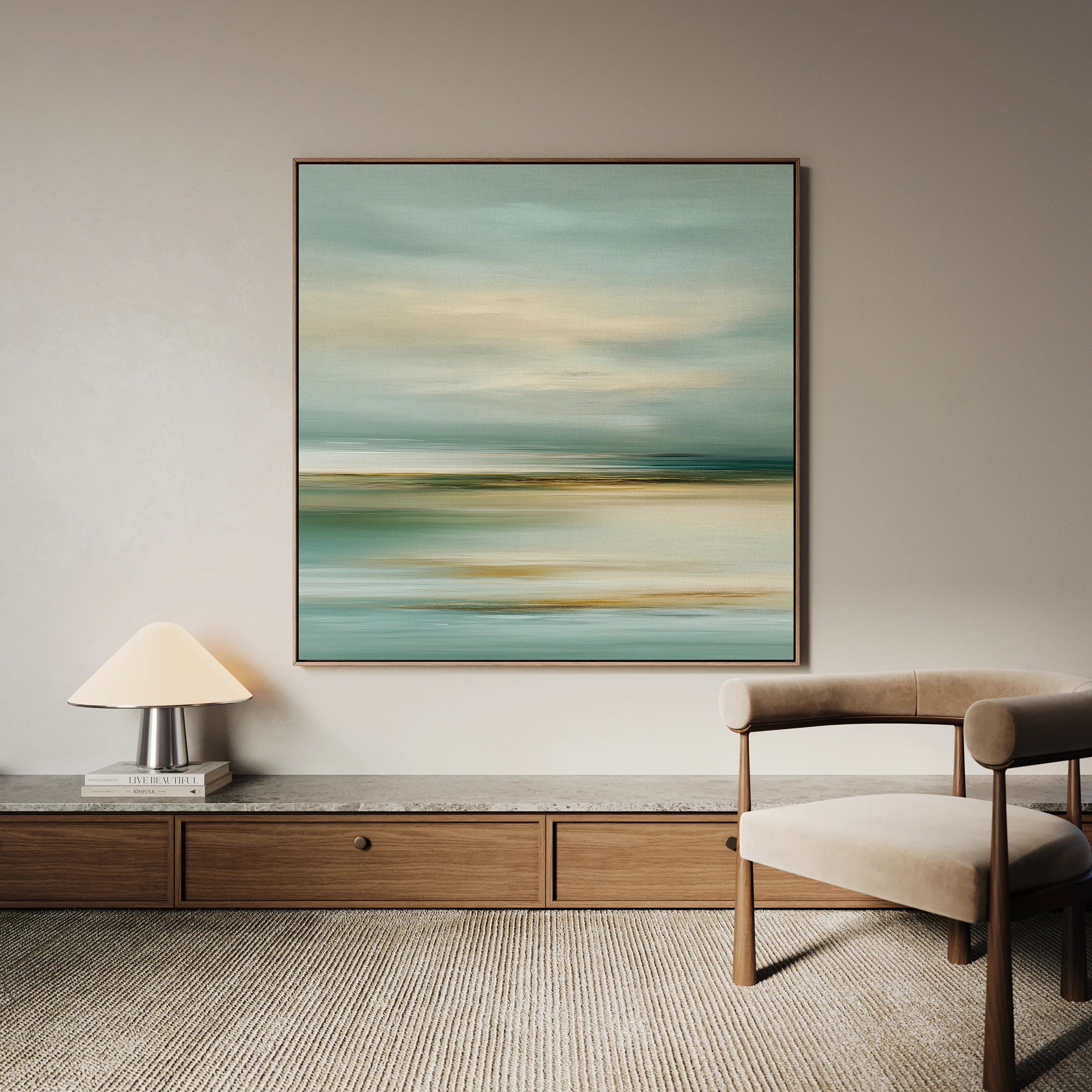 Abstract 1268 Canvas Art 60 x 60 cm / Black