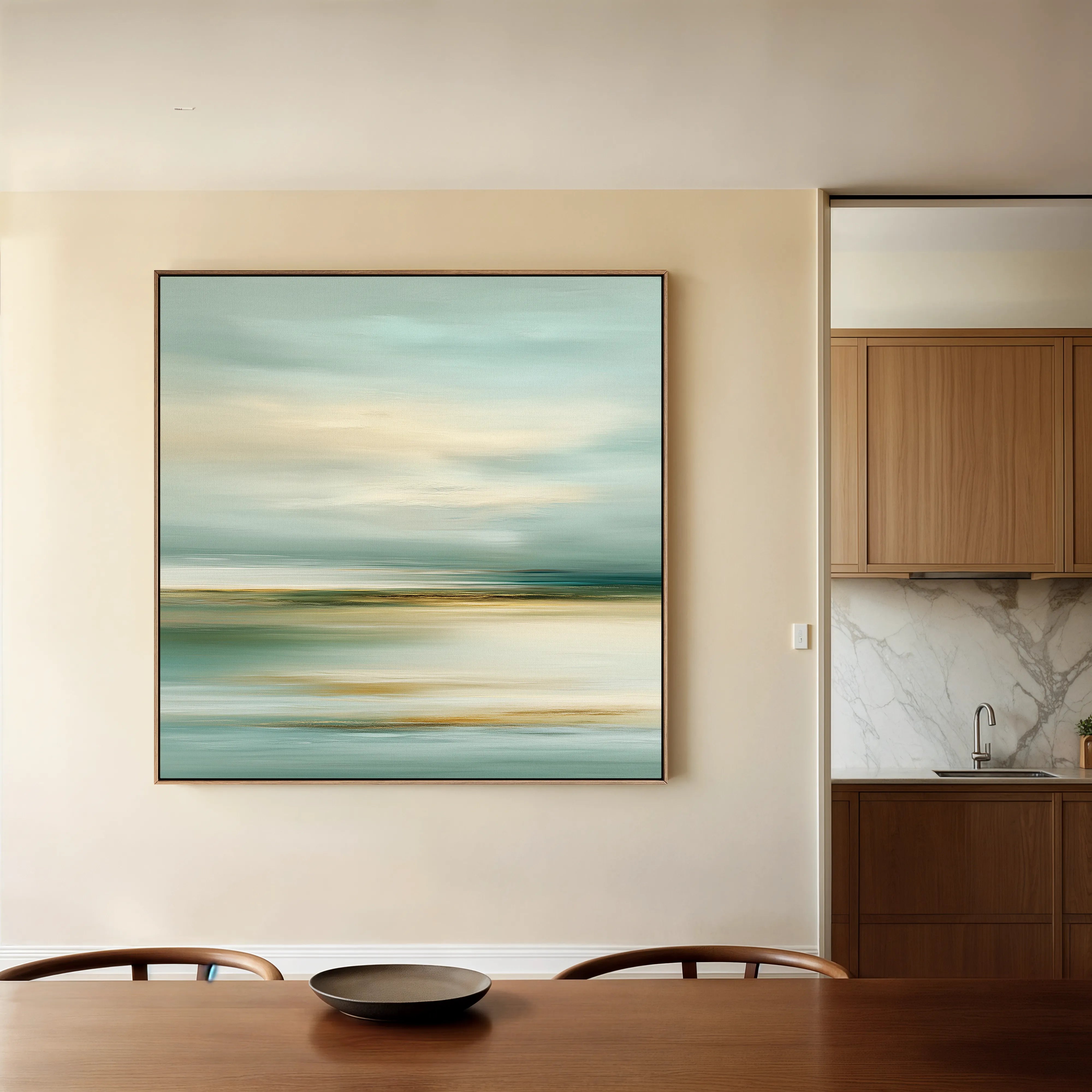 Abstract 1268 Canvas Art 60 x 60 cm / Black