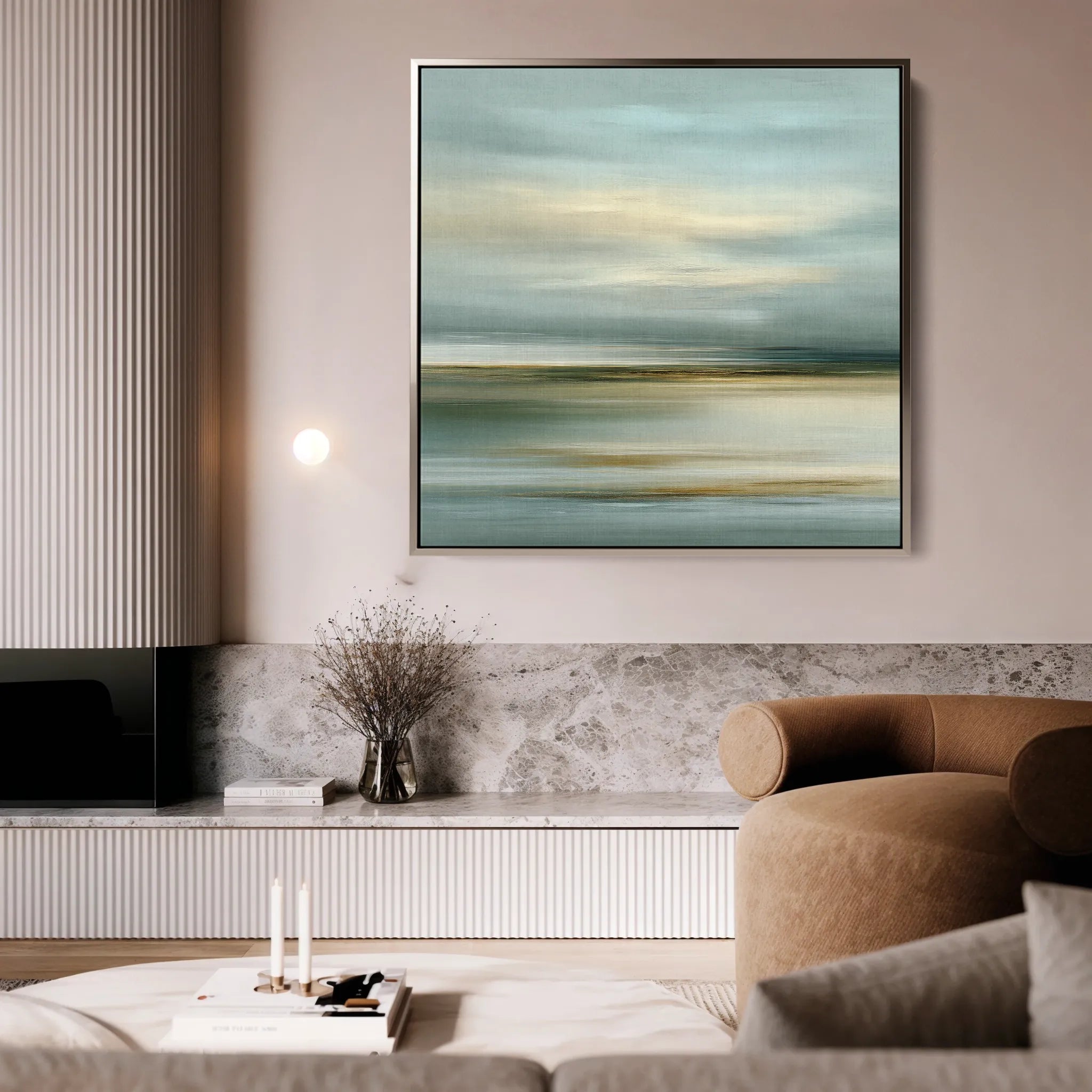 Abstract 1268 Canvas Art 60 x 60 cm / Black