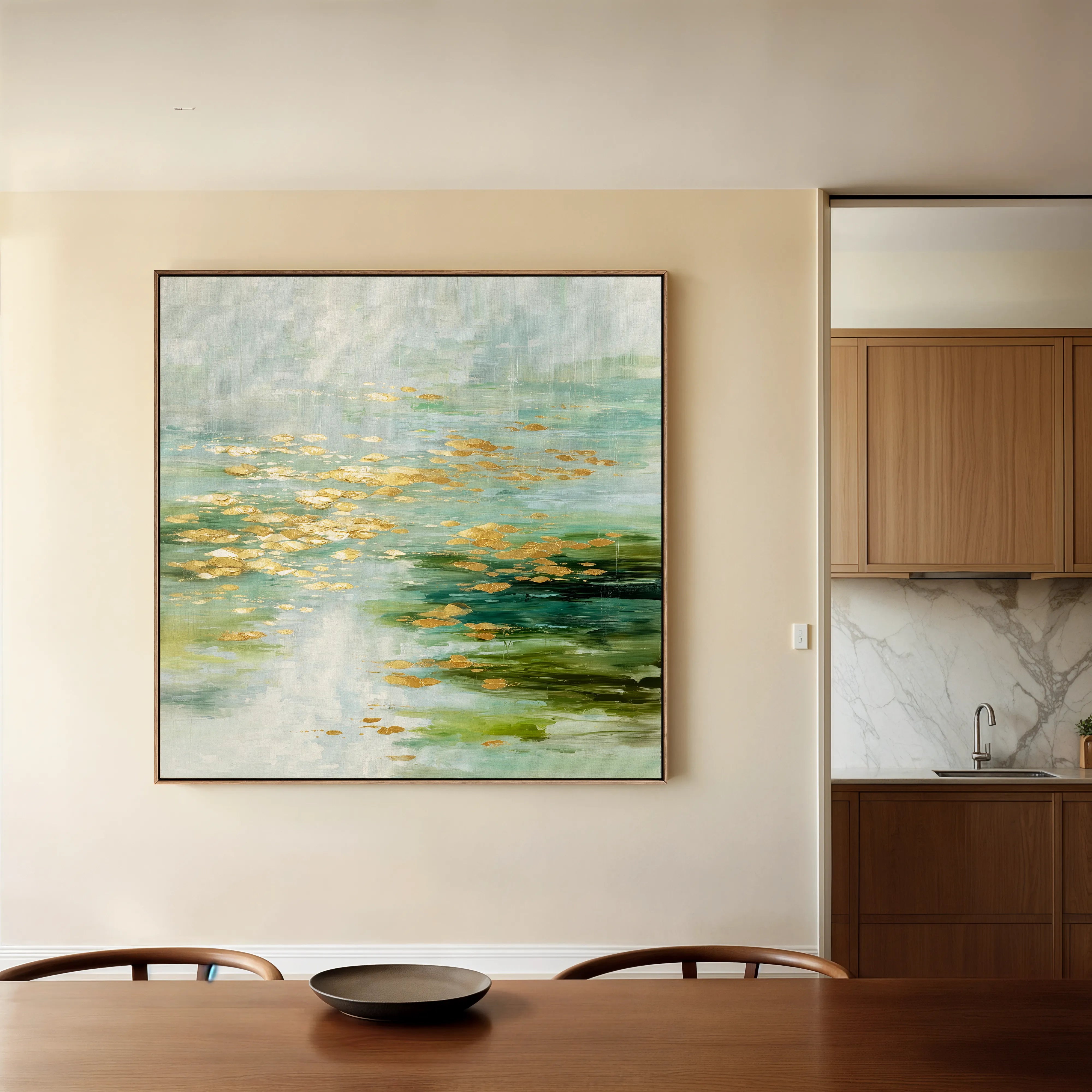 Abstract 1269 Canvas Art 60 x 60 cm / Black