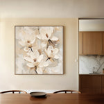 Floral 1269 Canvas Art 60 x 60 cm / Black