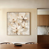 Floral 1269 Canvas Art 60 x 60 cm / Black