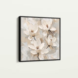Floral 1269 Canvas Art 60 x 60 cm / Black