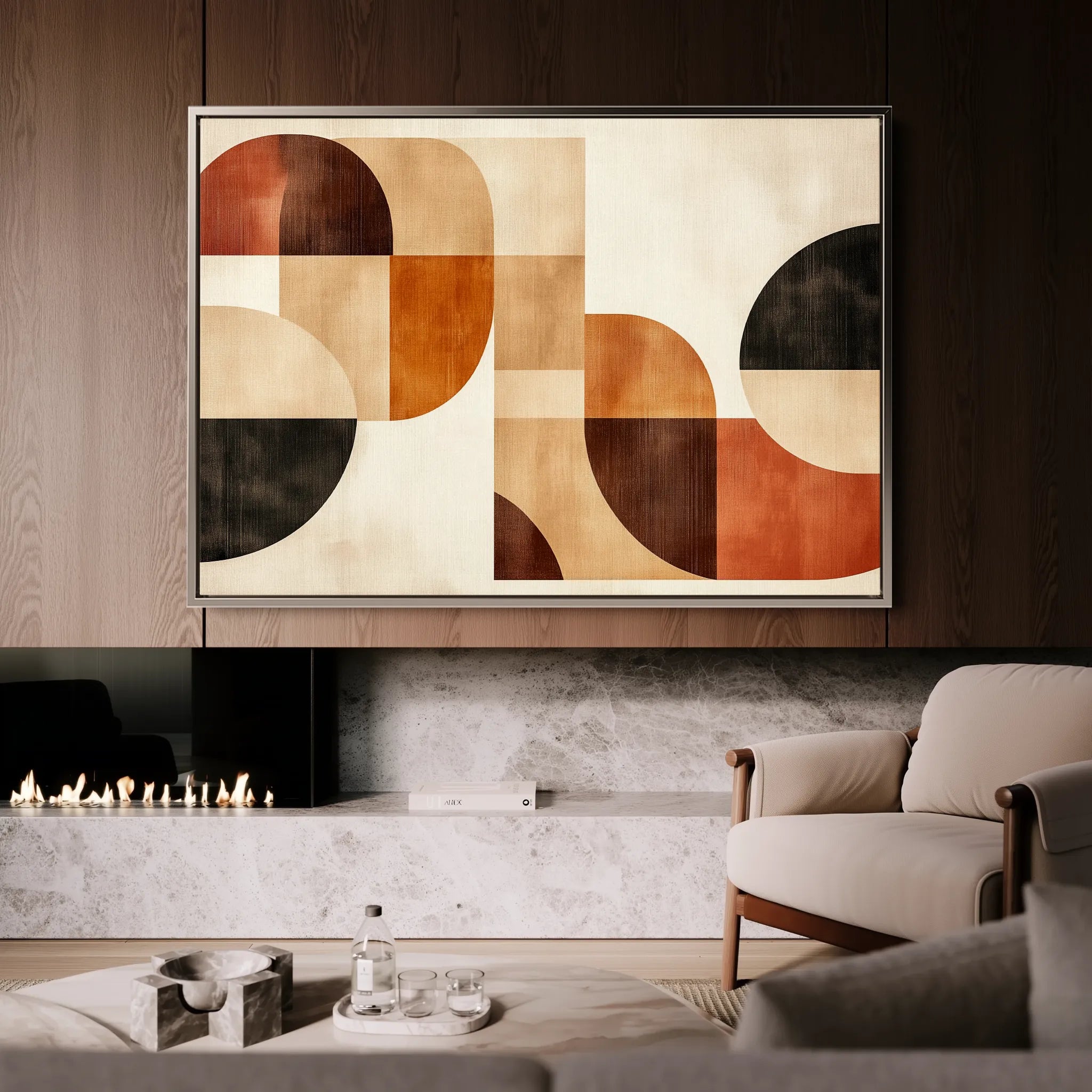Boho 127 Canvas Art 60 x 40 cm / Black