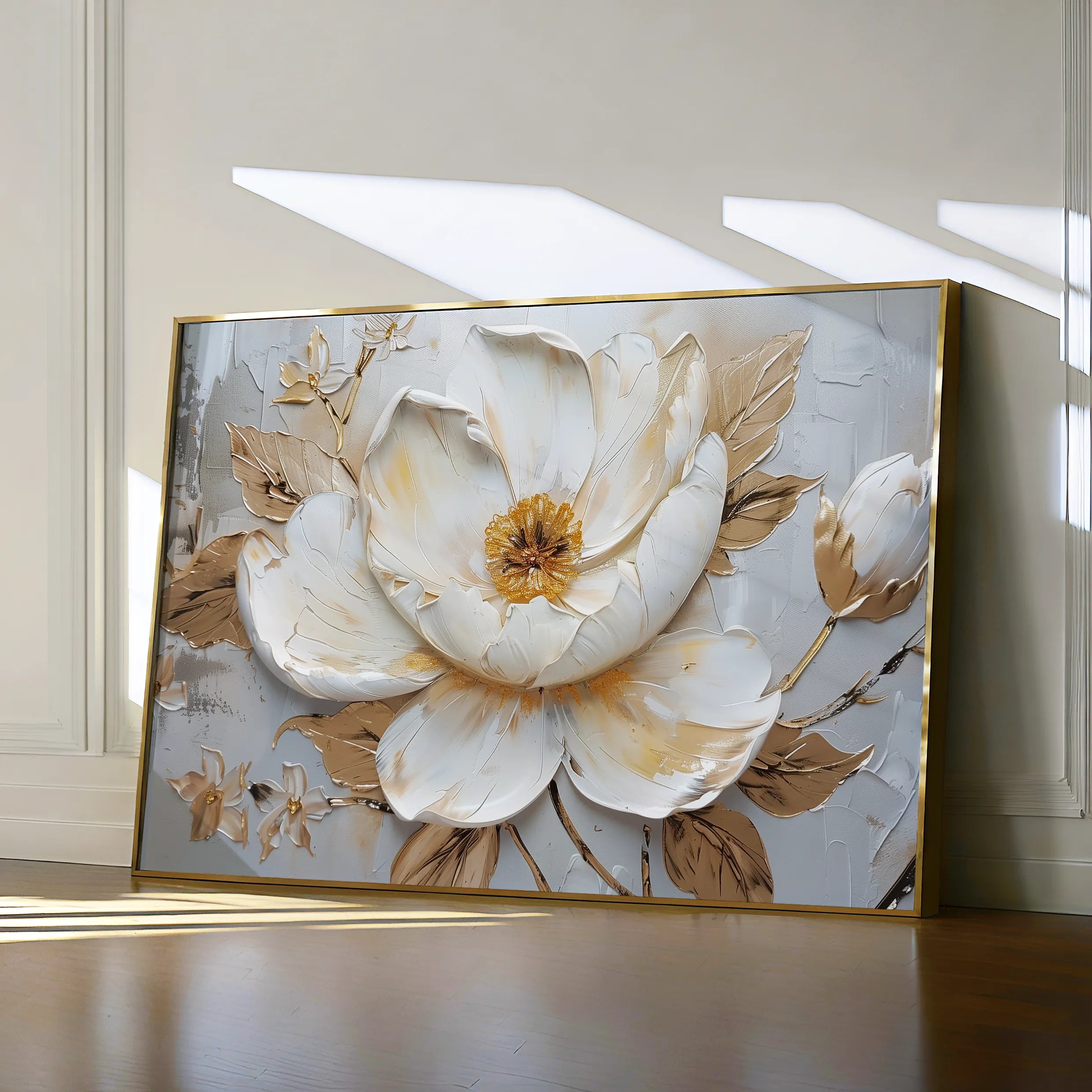 Floral 127 Canvas Art 60 x 40 cm / Black