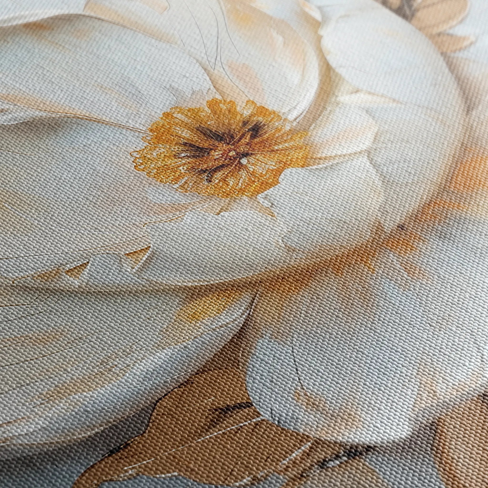 Floral 127 Canvas Art 60 x 40 cm / Black