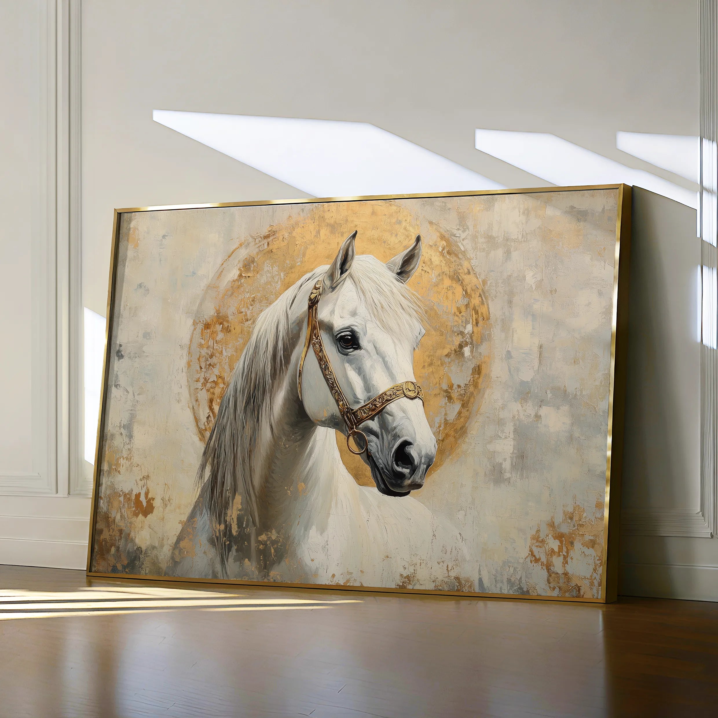 Horses 127 Canvas Art 60 x 40 cm / Black