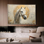 Horses 127 Canvas Art 60 x 40 cm / Black
