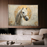 Horses 127 Canvas Art 60 x 40 cm / Black