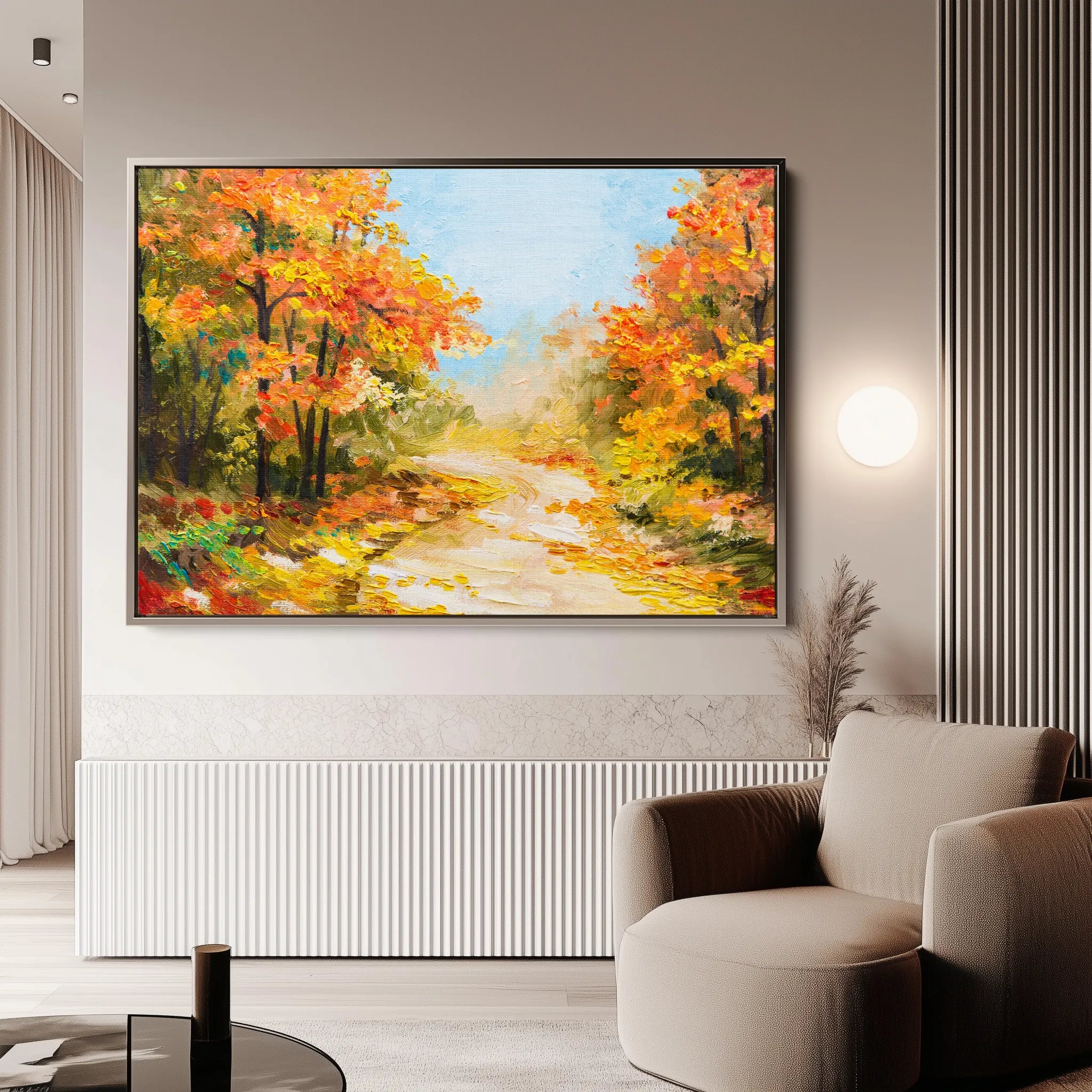 Landscape 127 Canvas Art 60 x 40 cm / Black