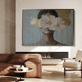 Portrait 127 Canvas Art 60 x 40 cm / Black