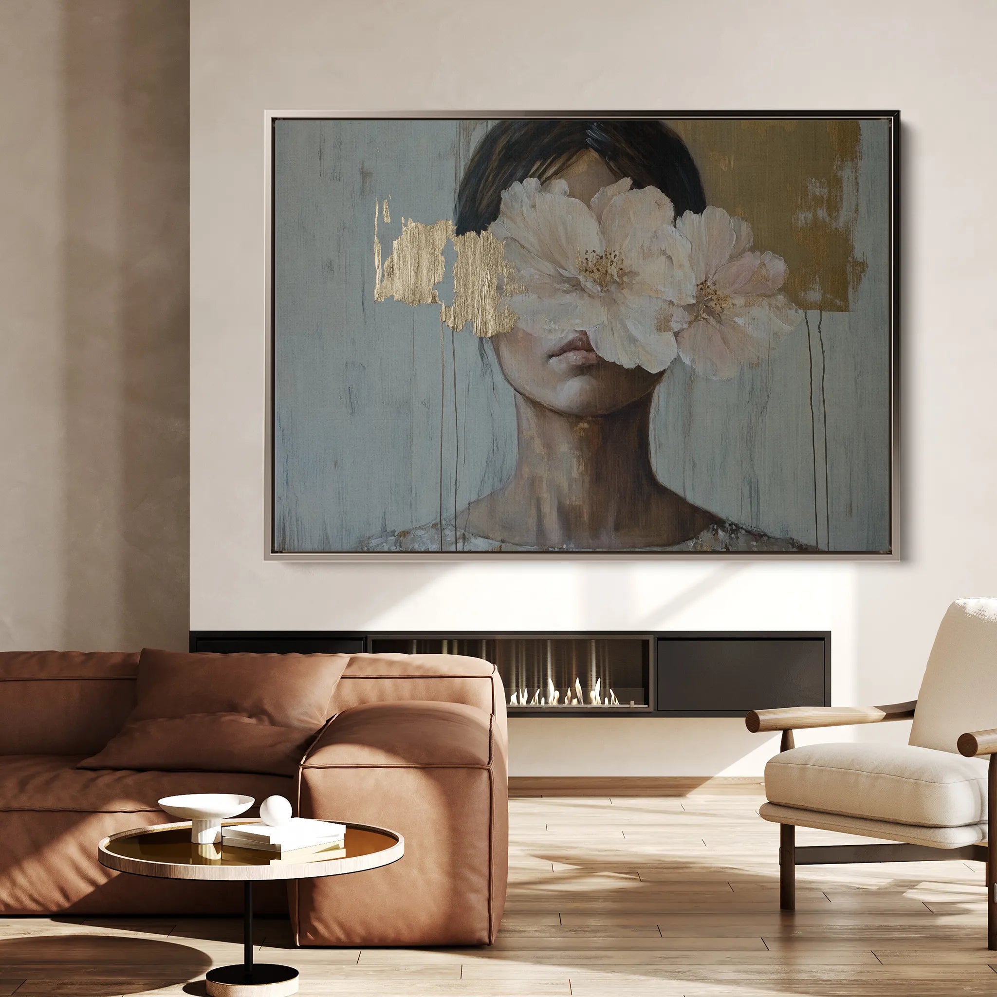 Portrait 127 Canvas Art 60 x 40 cm / Black