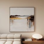 Abstract 1270 Canvas Art 60 x 60 cm / Black