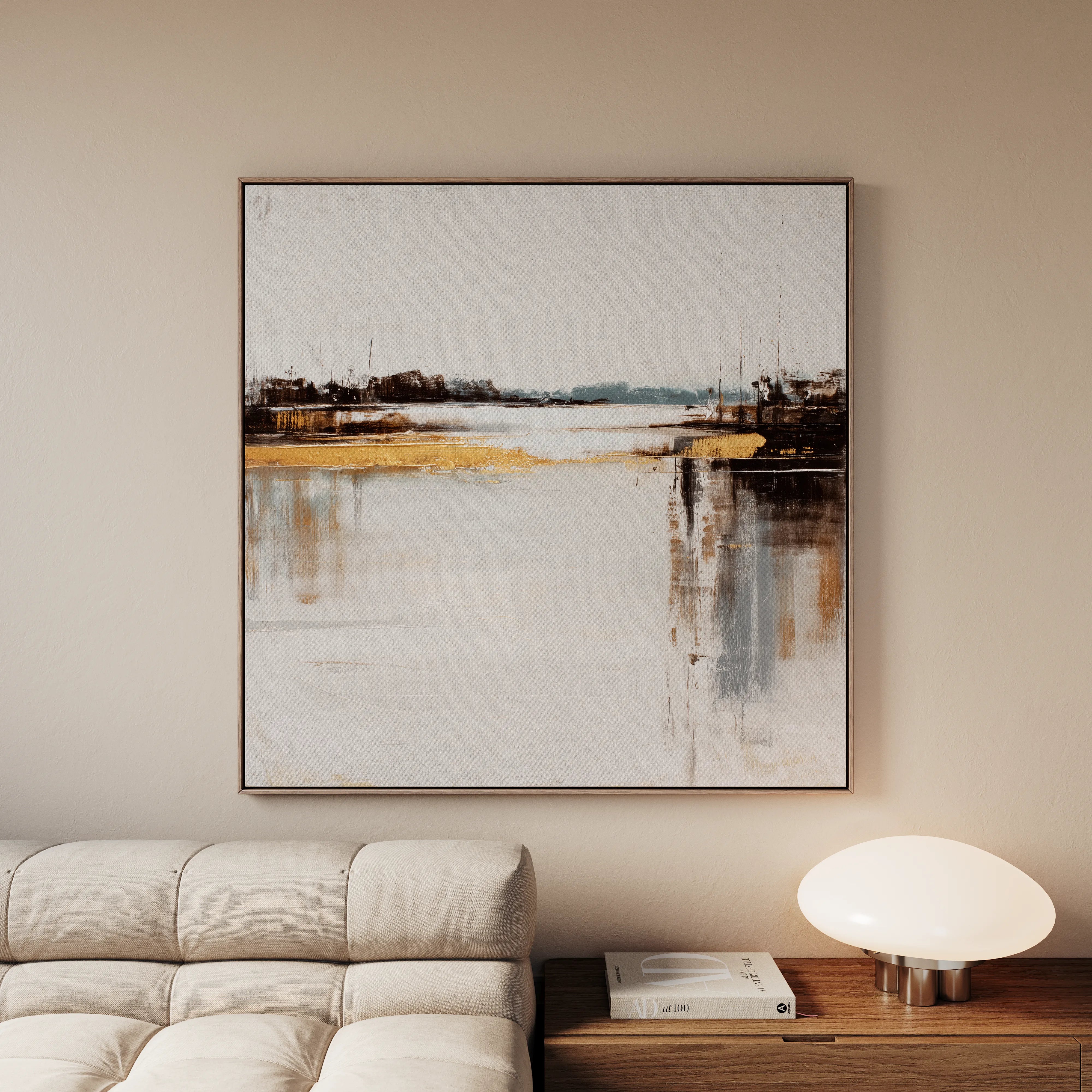 Abstract 1270 Canvas Art 60 x 60 cm / Black
