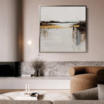 Abstract 1270 Canvas Art 60 x 60 cm / Black