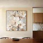 Floral 1270 Canvas Art 60 x 60 cm / Black