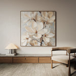 Floral 1270 Canvas Art 60 x 60 cm / Black