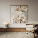 Floral 1270 Canvas Art 60 x 60 cm / Black