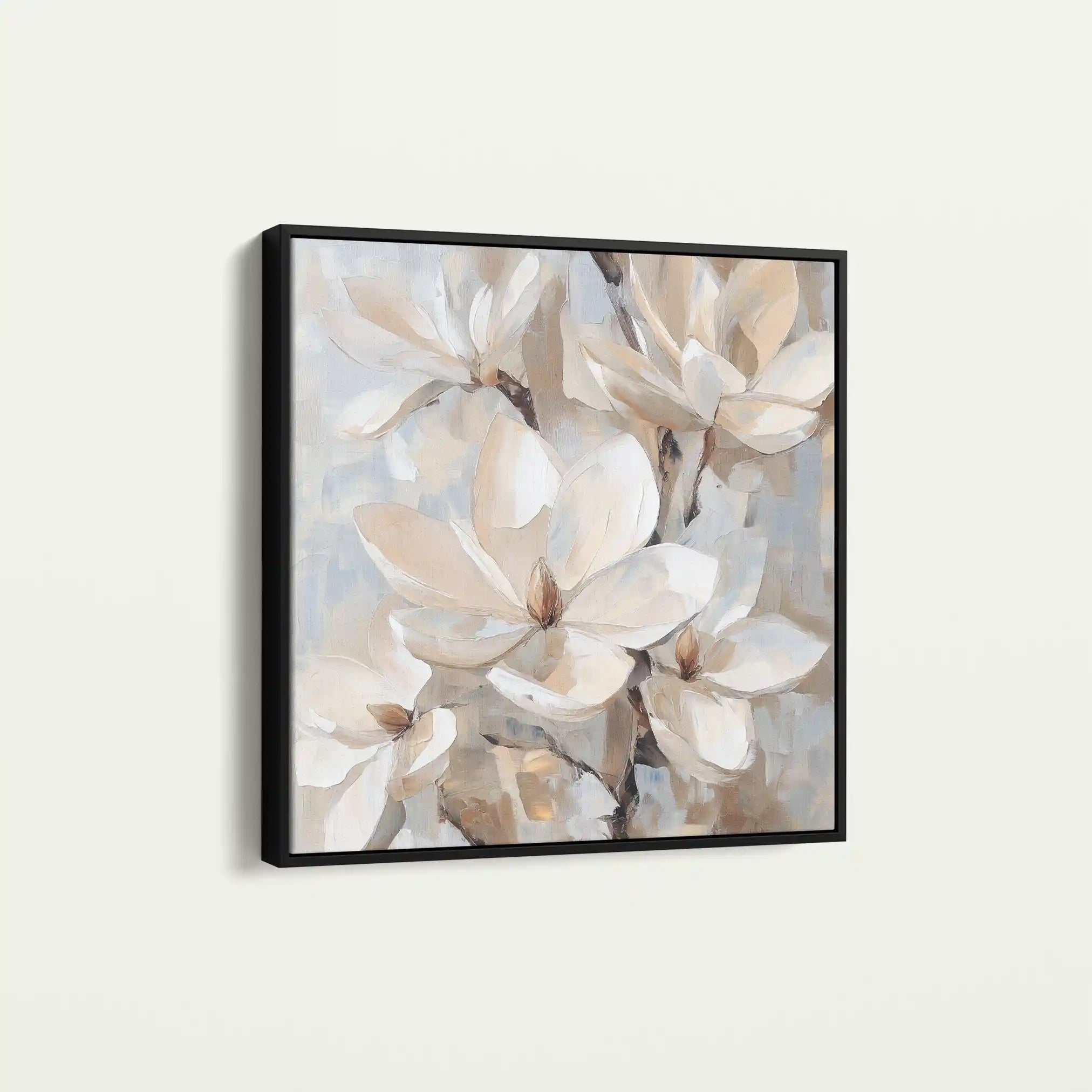 Floral 1270 Canvas Art 60 x 60 cm / Black