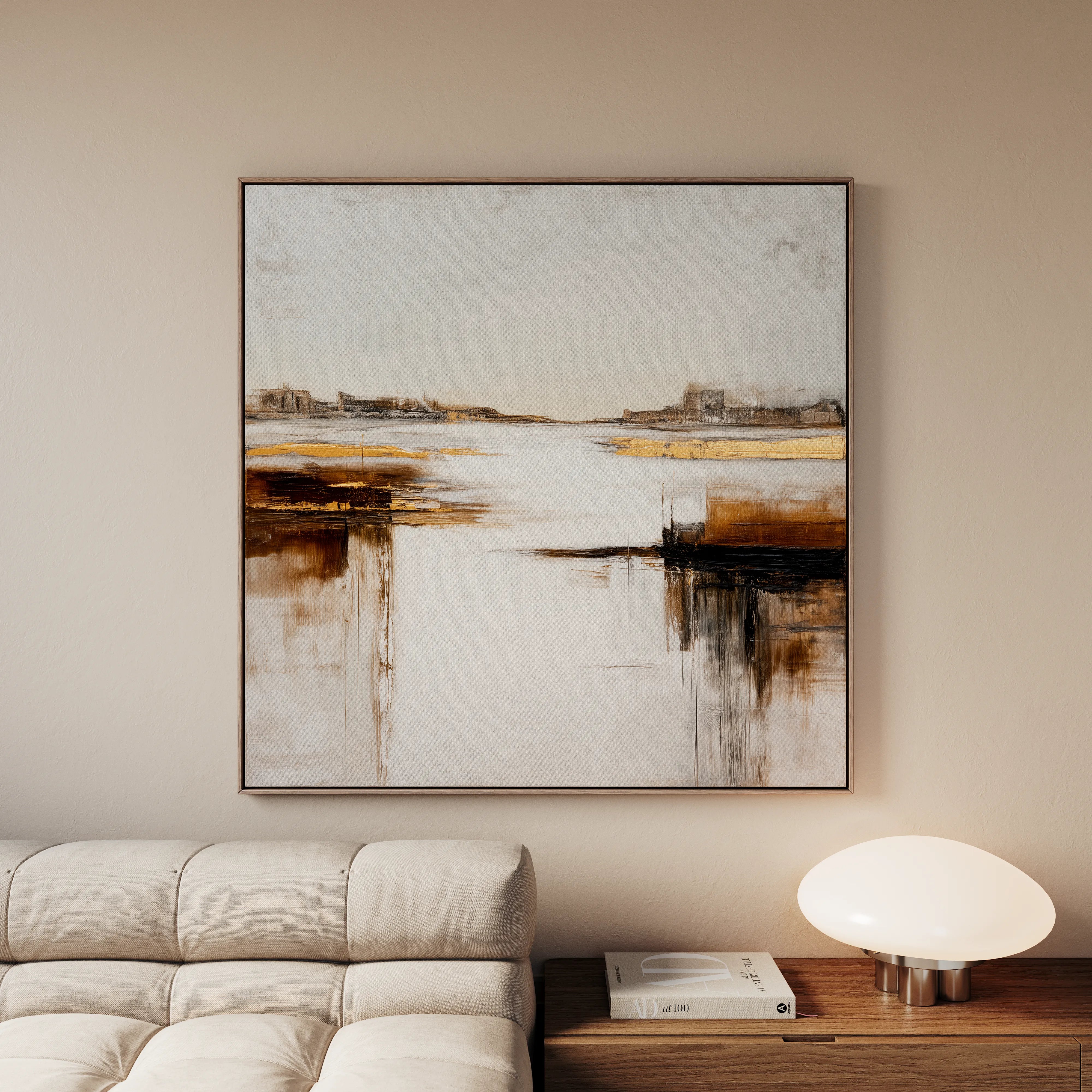 Abstract 1271 Canvas Art 60 x 60 cm / Black