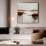 Abstract 1271 Canvas Art 60 x 60 cm / Black