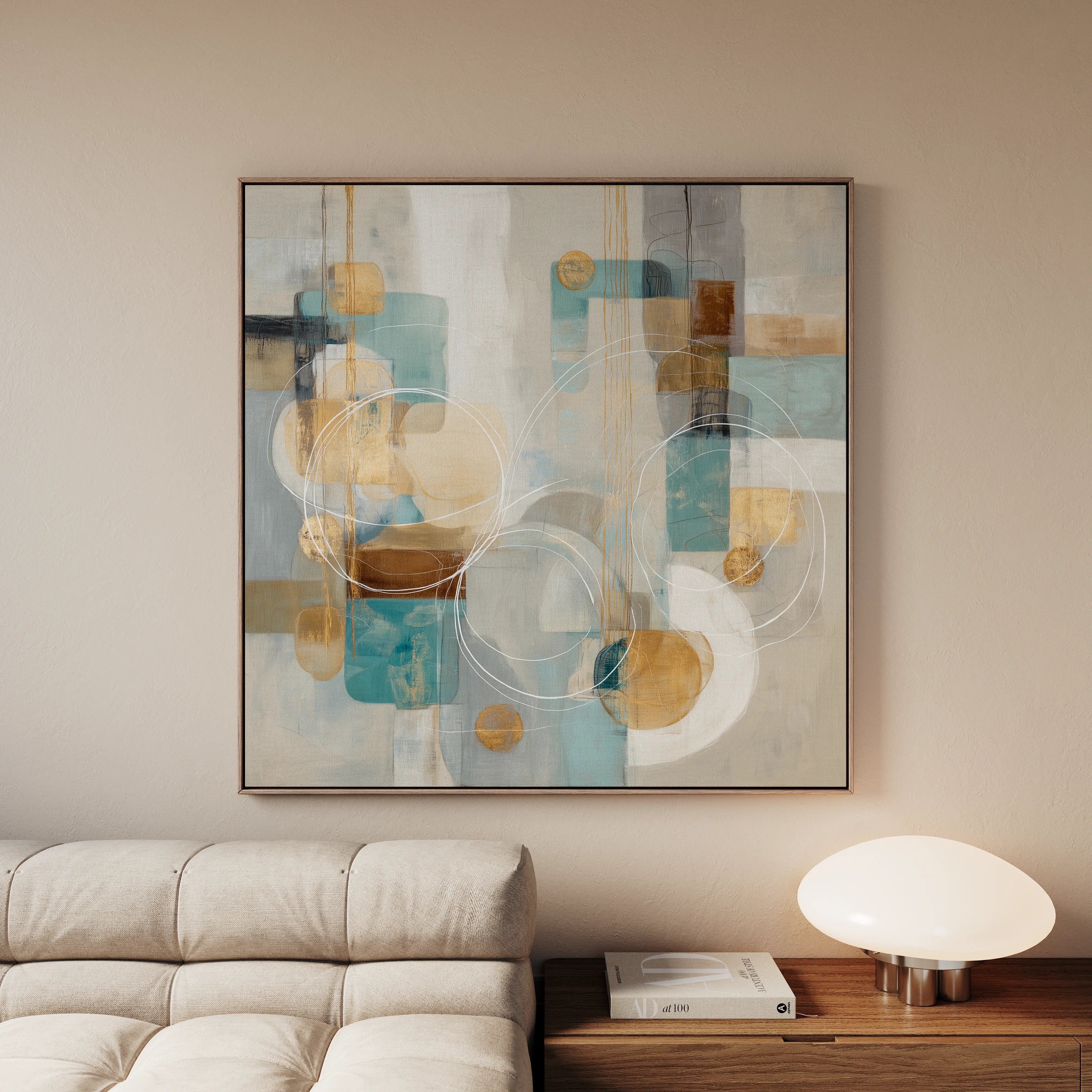 Abstract 1272 Canvas Art 60 x 60 cm / Black