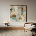 Abstract 1272 Canvas Art 60 x 60 cm / Black