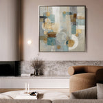 Abstract 1272 Canvas Art 60 x 60 cm / Black