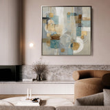 Abstract 1272 Canvas Art 60 x 60 cm / Black