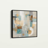 Abstract 1272 Canvas Art 60 x 60 cm / Black