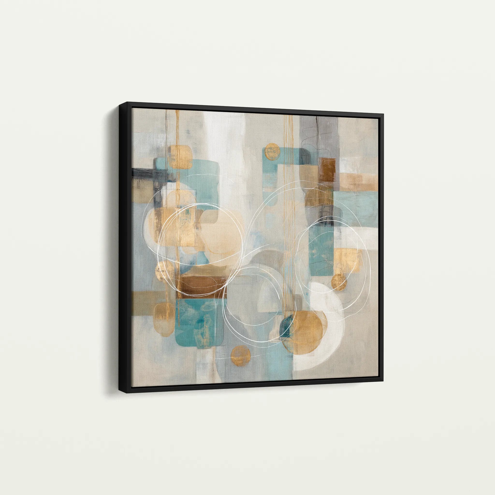 Abstract 1272 Canvas Art 60 x 60 cm / Black
