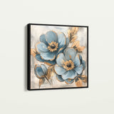Floral 1272 Canvas Art 60 x 60 cm / Black
