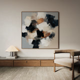 Abstract 1273 Canvas Art 60 x 60 cm / Black