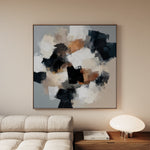 Abstract 1273 Canvas Art 60 x 60 cm / Black