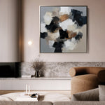 Abstract 1273 Canvas Art 60 x 60 cm / Black