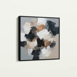 Abstract 1273 Canvas Art 60 x 60 cm / Black
