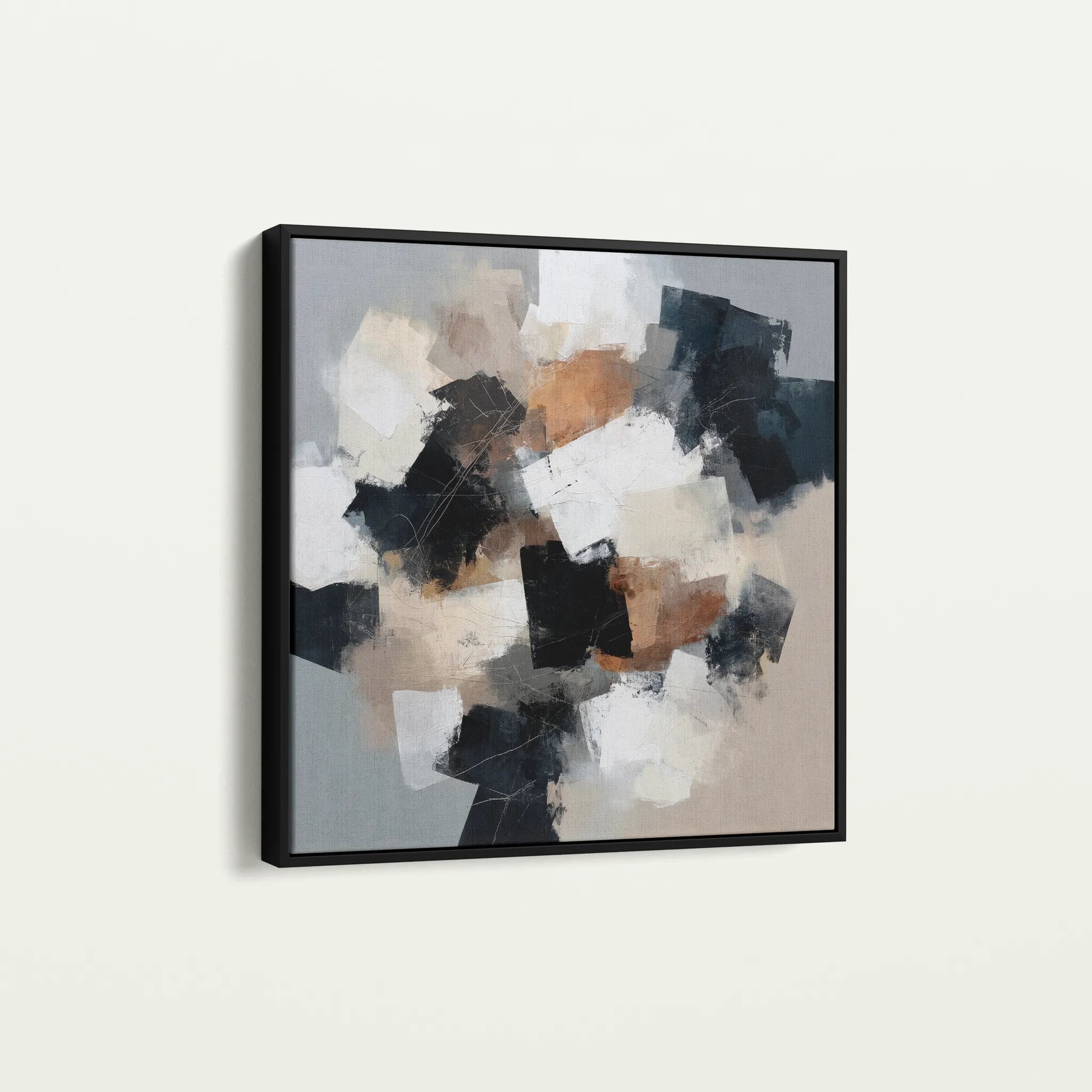 Abstract 1273 Canvas Art 60 x 60 cm / Black
