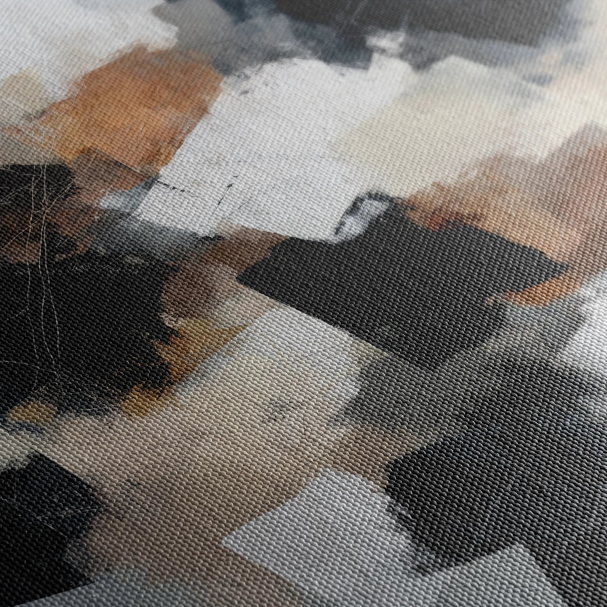 Abstract 1273 Canvas Art 60 x 60 cm / Black