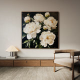 Floral 1273 Canvas Art 60 x 60 cm / Black