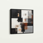 Abstract 1274 Canvas Art 60 x 60 cm / Black